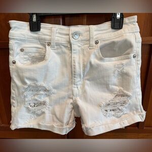 American Eagle Outfitters Women's Jean Shorts - White